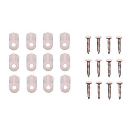 Prime-Line 12PK WHT Plas Scr Clip PL 7738